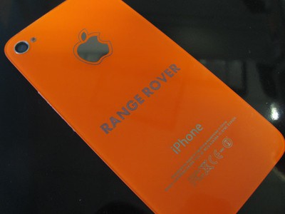 Гравировка лого Range Rover на iPhone